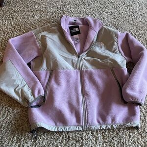 The North Face Women's Lavender and Gray Fleece Sweater